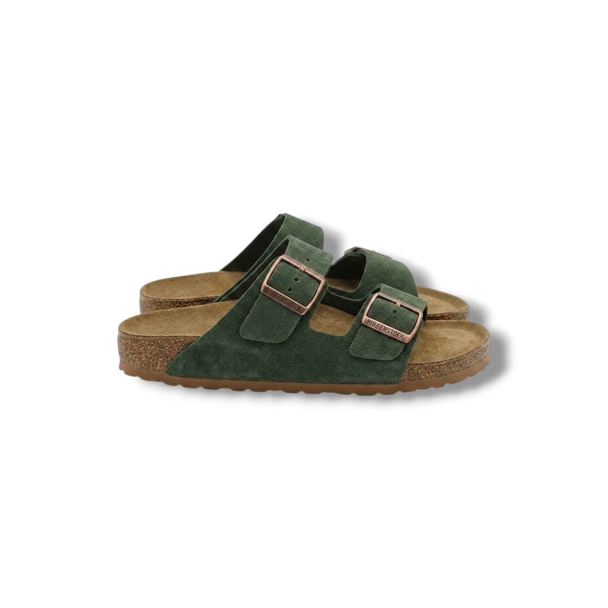 Wildleder Sandalen Moosgrün