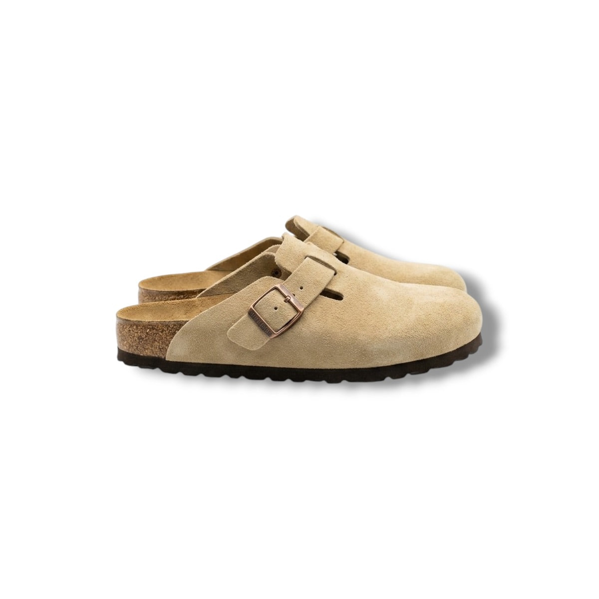 Wildleder Clogs Beige