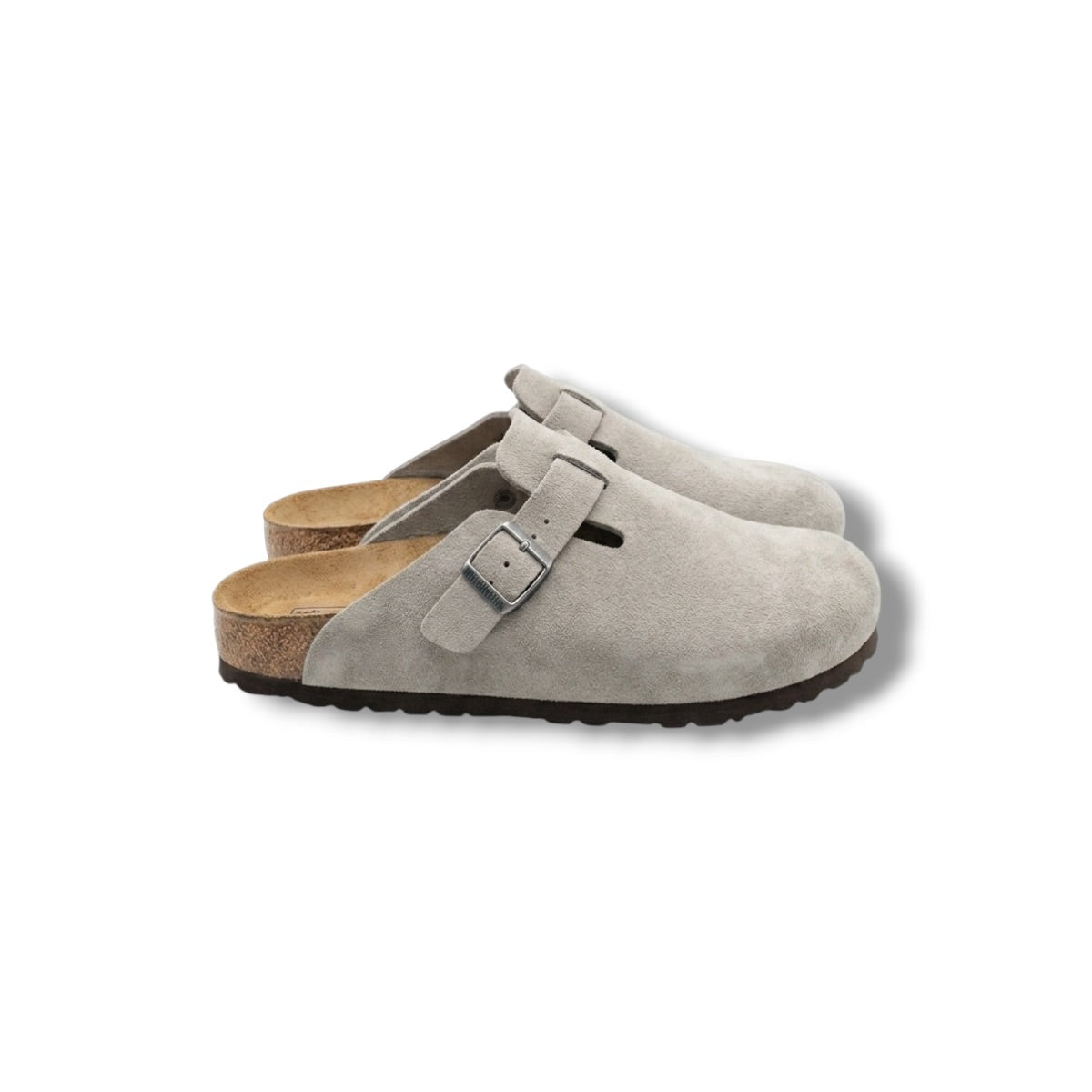 Wildleder Clogs Grau